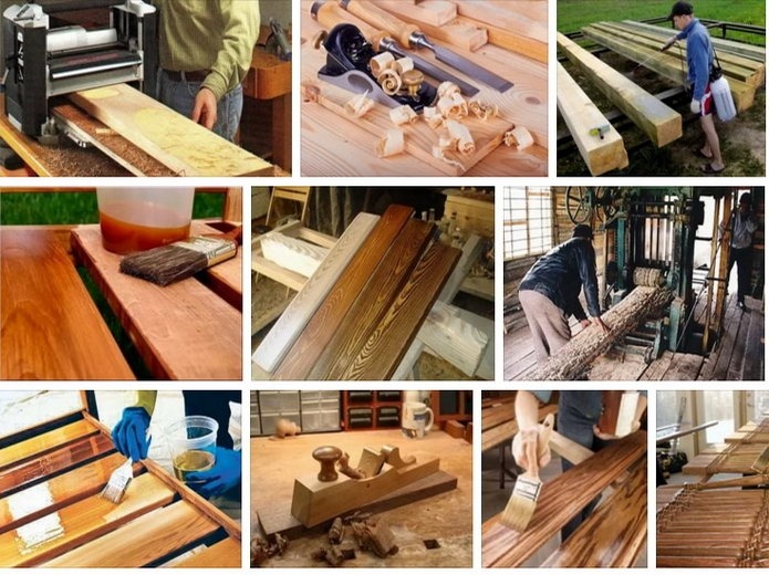 этапы обработки древесины